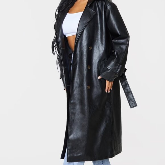 Black midi trench coat - Picture 1 of 13